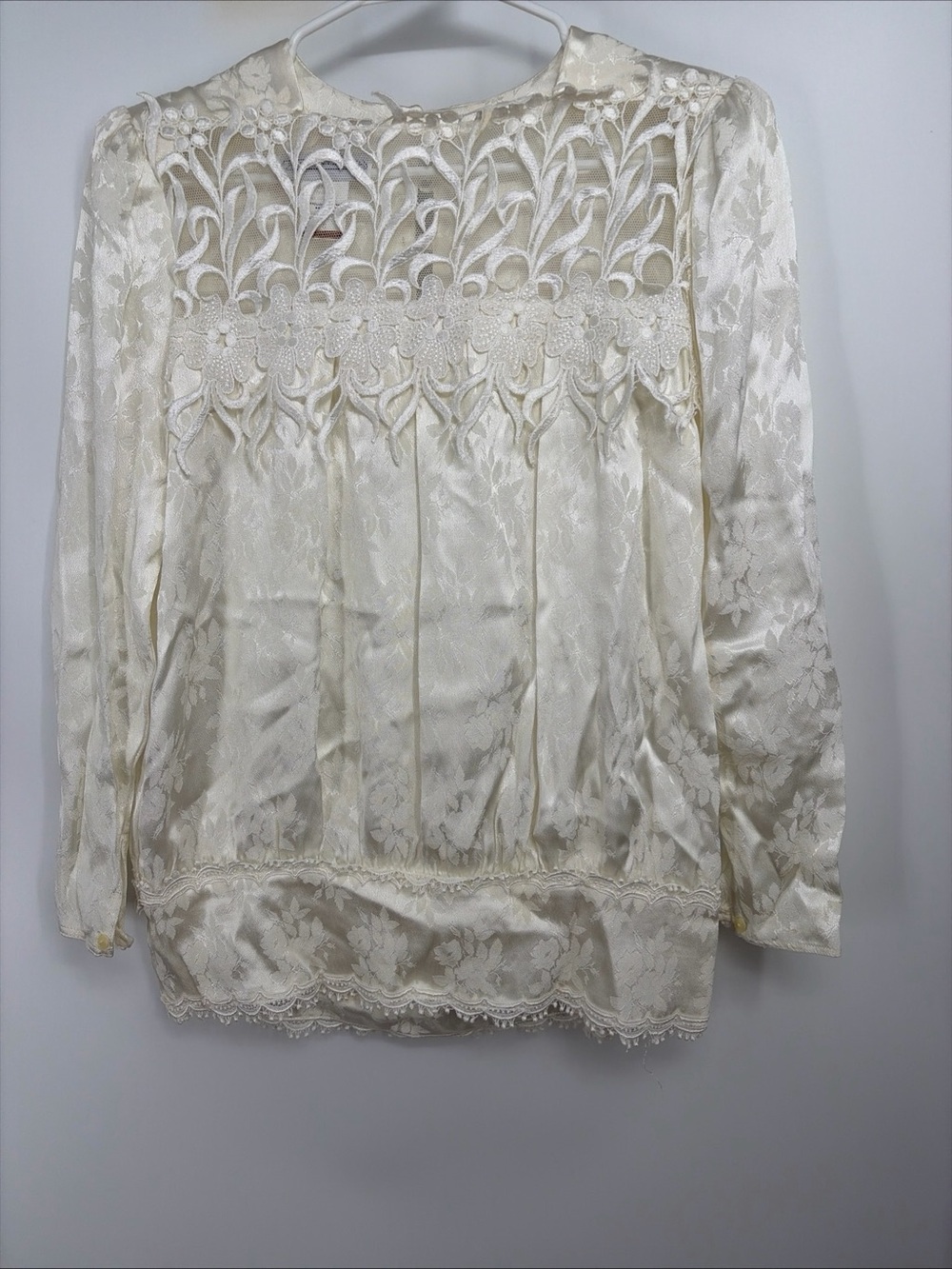 Vintage Jessica McClintock Dress Top Lace Victorian Blouse Prairie Boho Sz 6